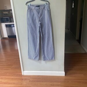 Lioness Blue Striped wide leg Jeans